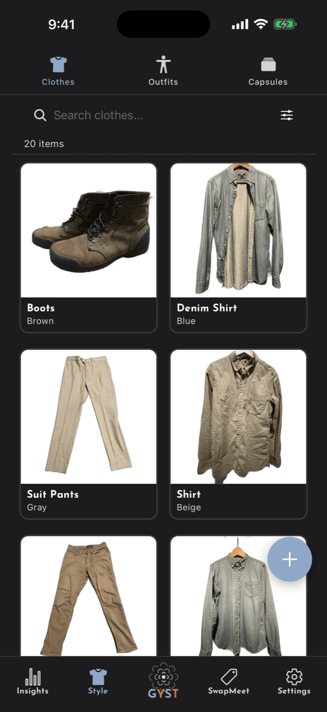 GYST wardrobe grid